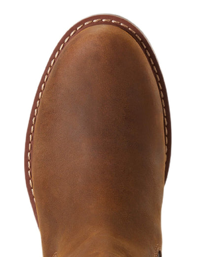 Weathered Brown coloured Ariat Womens Wexford Waterproof Boots on white background 