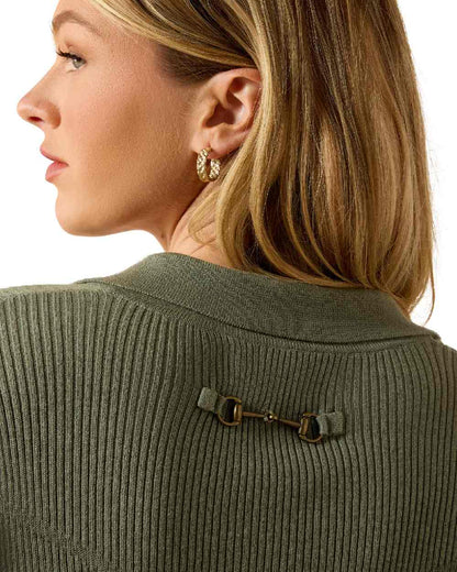 Sea Spray coloured Ariat Womens Winsthorpe Sweater white background 