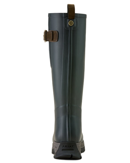 Deep Navy coloured Ariat Womens Woodstock Rubber Boots on white background 