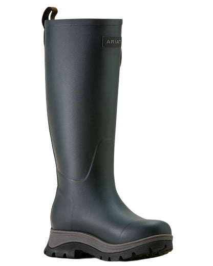 Deep Navy coloured Ariat Womens Woodstock Rubber Boots on white background 