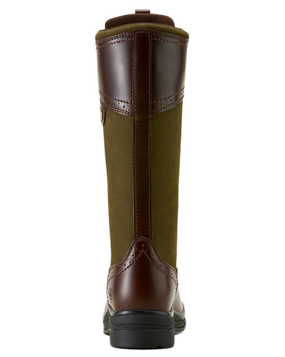 Tobacco Brown Coloured Ariat Womens Wythburn II Waterproof Boots On A White Background 