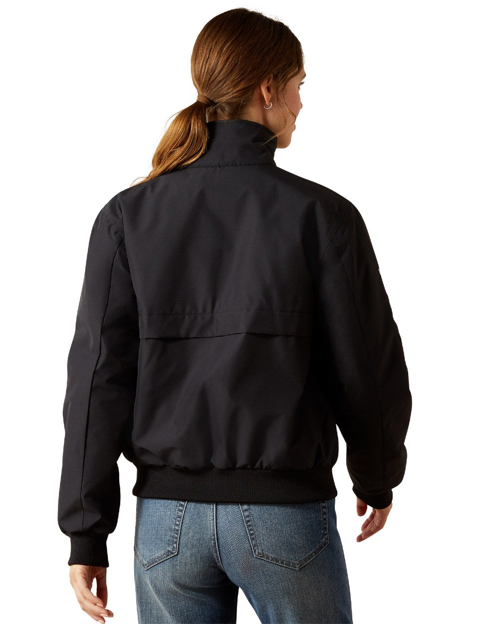 Black Coloured Ariat Womens Stable 2.0 Insulated Jacket on white background 