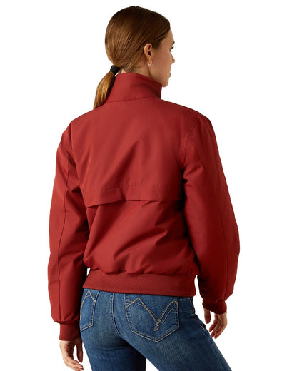 Madder Brown Coloured Ariat Womens Stable 2.0 Insulated Jacket on white background 