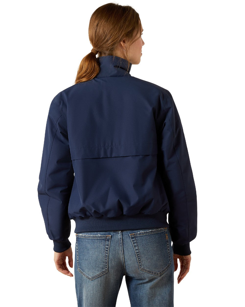 Navy Coloured Ariat Womens Stable 2.0 Insulated Jacket on white background 