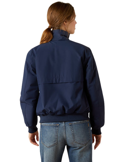 Navy Coloured Ariat Womens Stable 2.0 Insulated Jacket on white background 