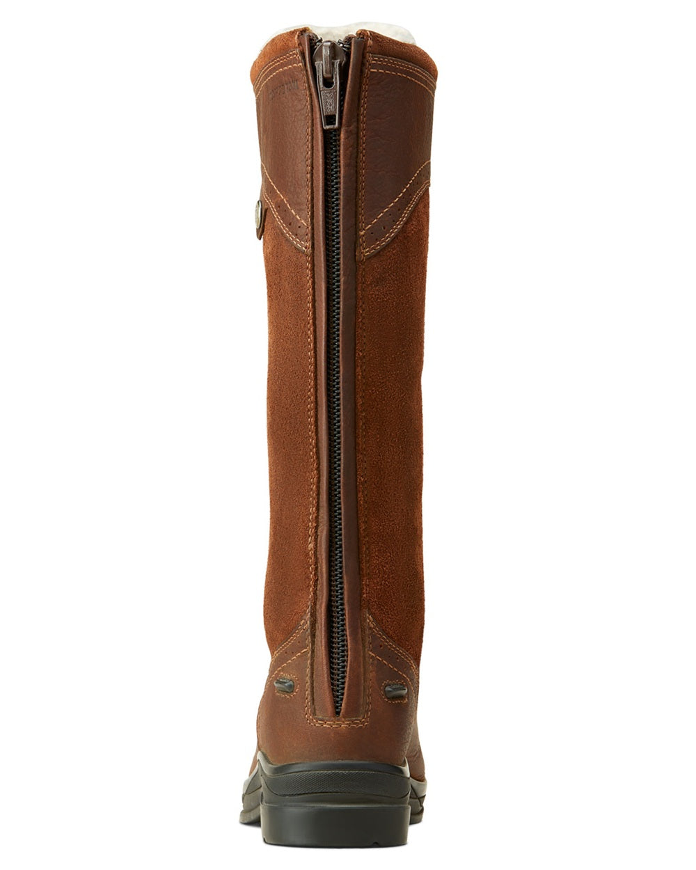 Dark Brown Coloured Ariat Wythburn Tall Waterproof Boots On A White Background 