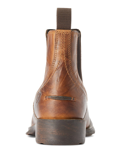 Barn Brown coloured Ariat Mens Midtown Rambler Western Boots on white background 