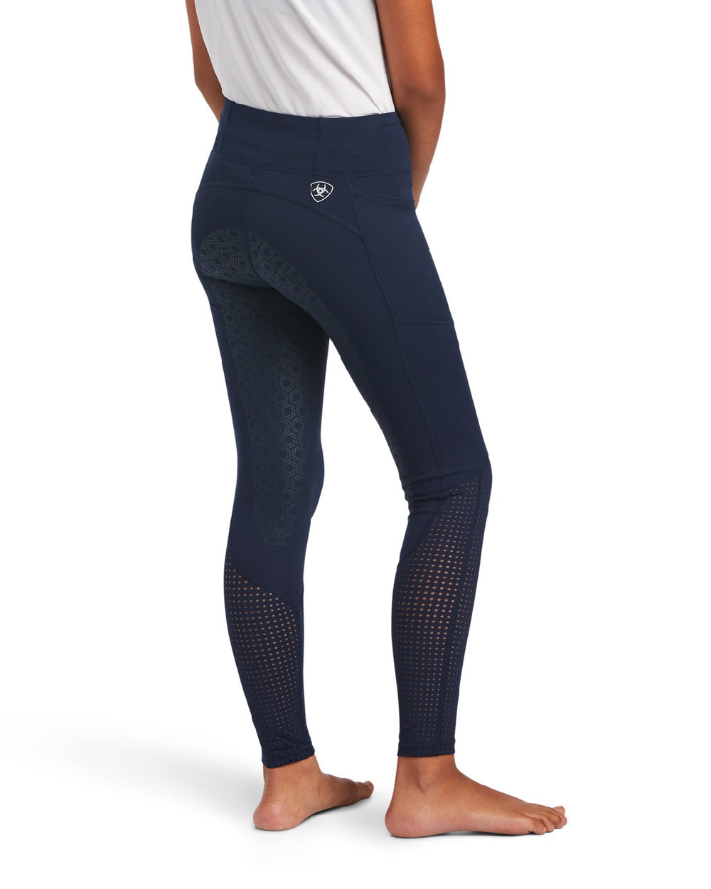 Ariat Childrens Eos Full Seat Tights in Navy