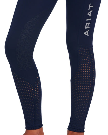 Ariat Childrens Eos Knee Patch Tights in Navy