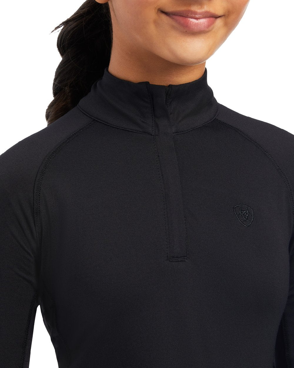 Ariat Childrens Lowell 2.0 1/4 Zip Base Layer in Black 