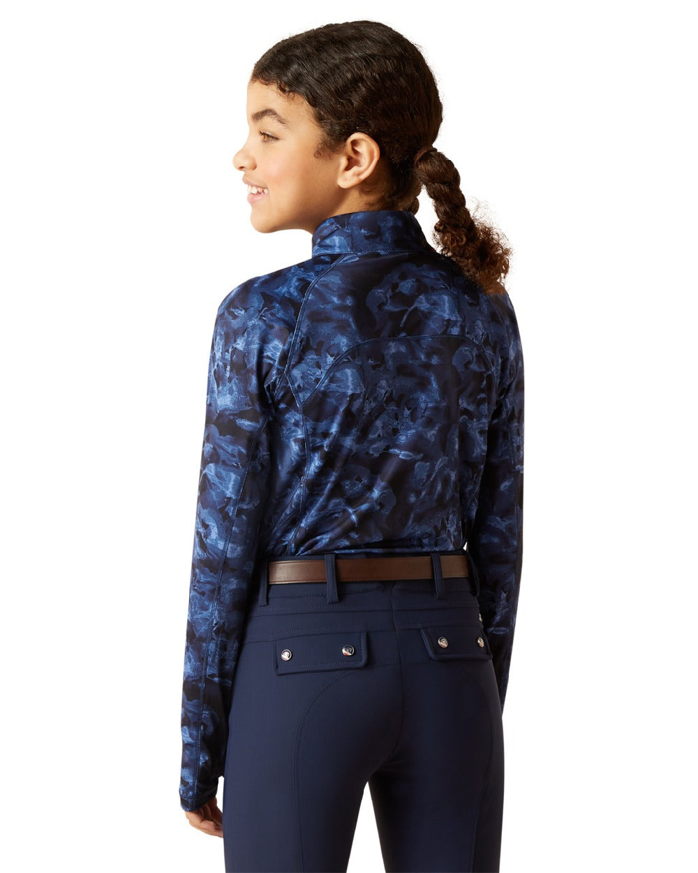 Ariat Childrens Lowell 2.0 1/4 Zip Base Layer in Stormy Skies 