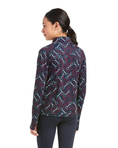 Ariat Childrens Lowell 2.0 1/4 Zip Base Layer in Team Print 