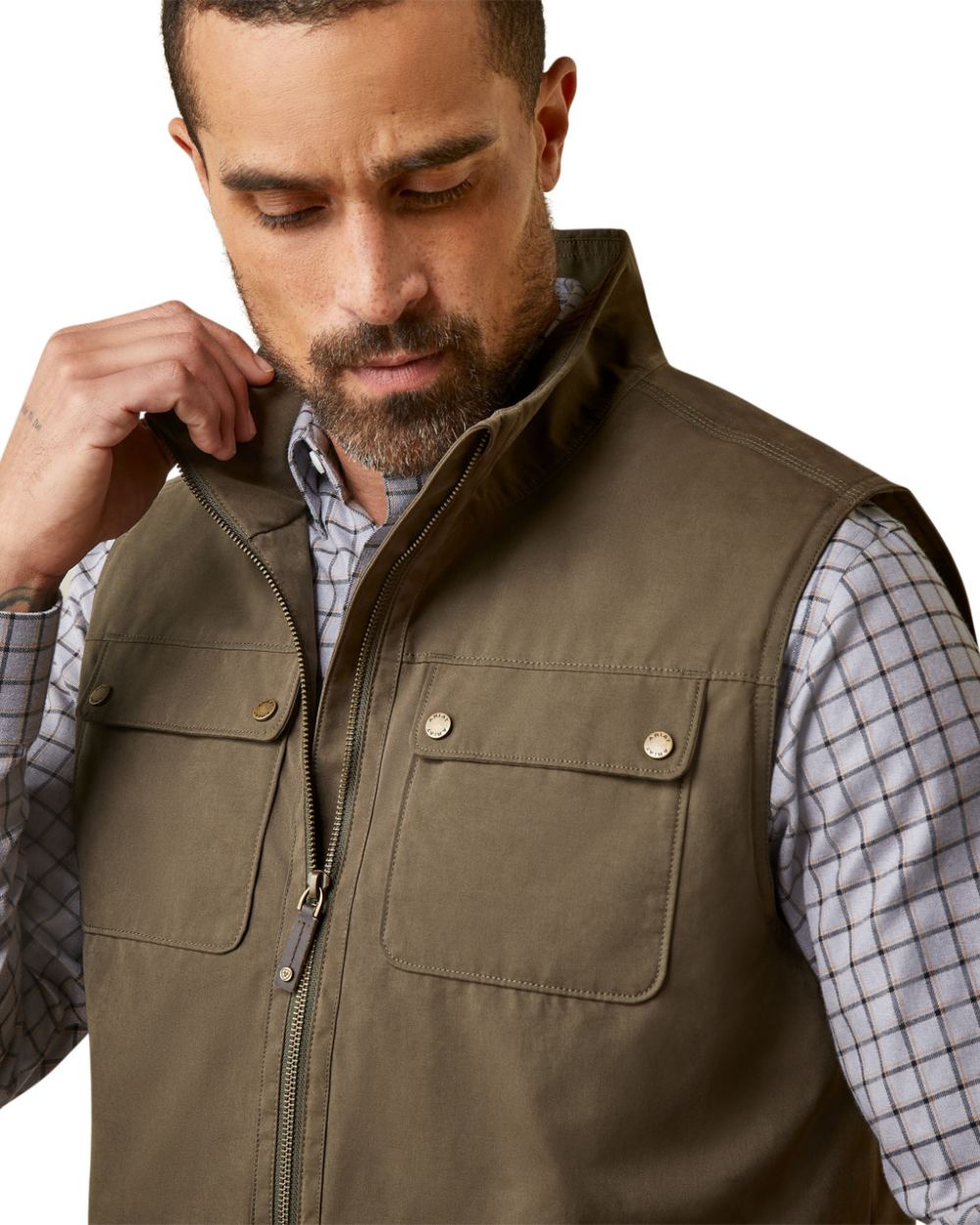 Ariat Mens Argentium Insulated Gilet in Earth