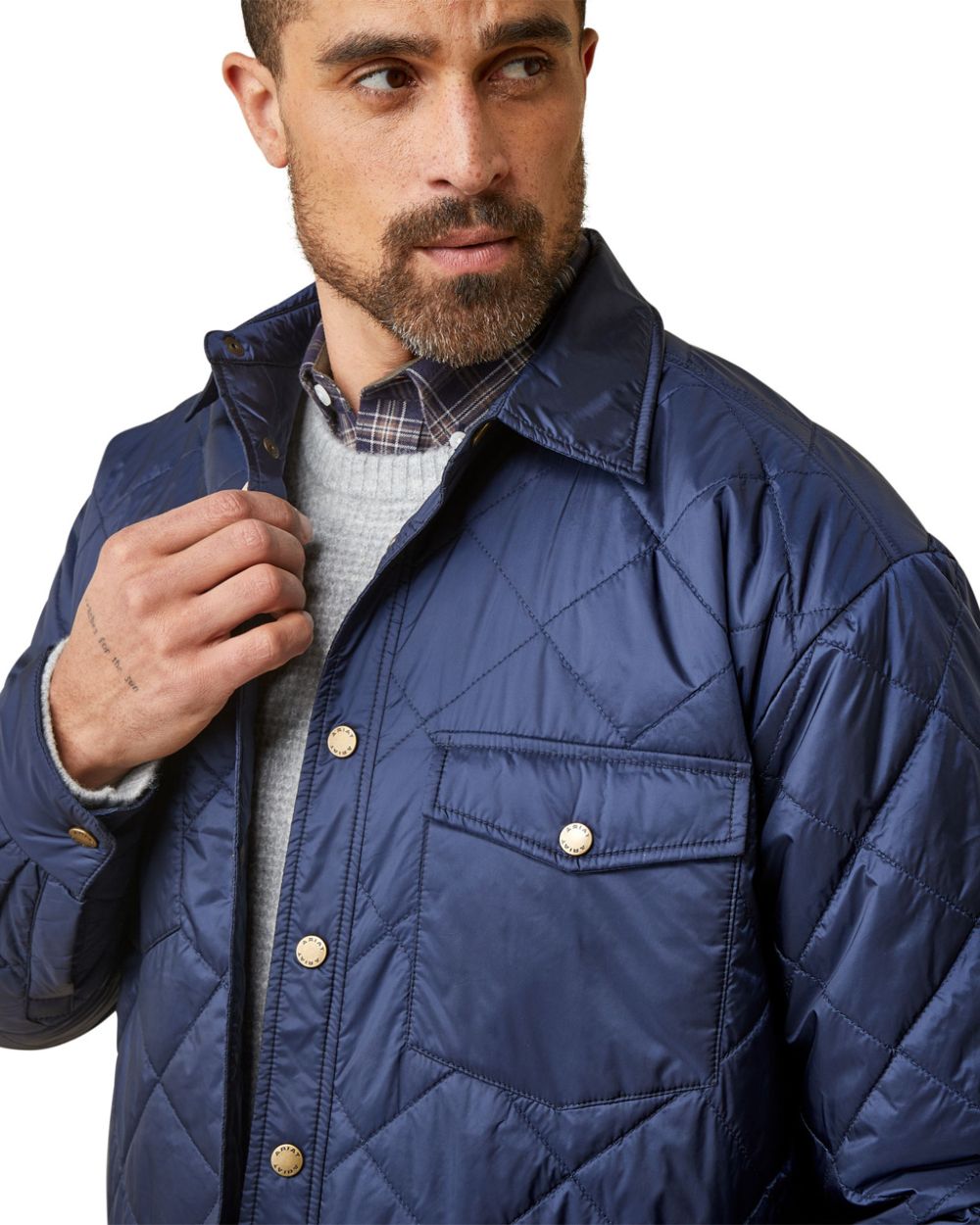 Ariat Mens Stinson Shirt Jacket in Navy