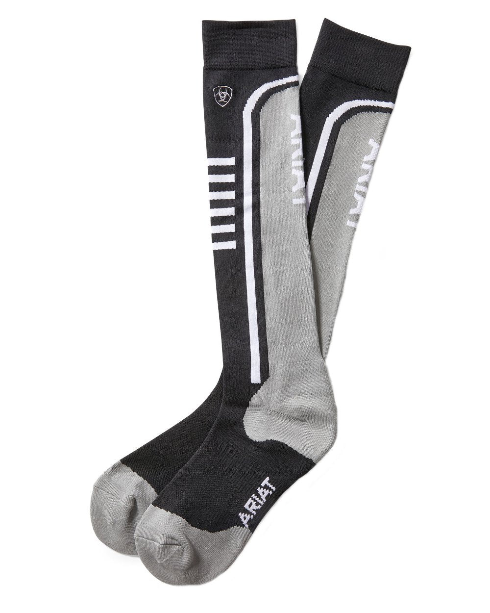 Black Sleet Coloured AriatTEK Slimline Performance Socks on white background 