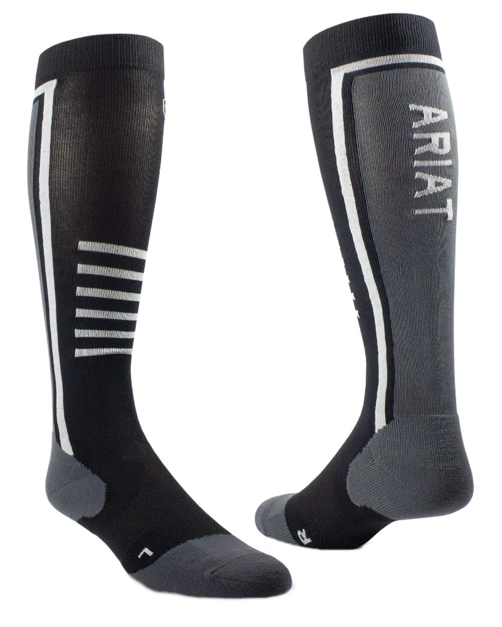 Black Sleet Coloured AriatTEK Slimline Performance Socks on white background 