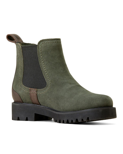 Ariat Women Wexford Lug Waterproof Chelsea Boots in Forest Night 