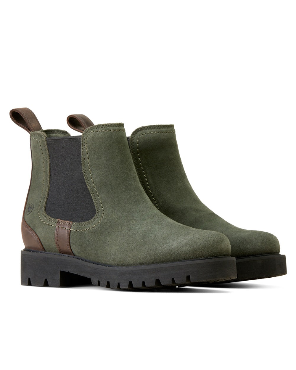 Ariat Women Wexford Lug Waterproof Chelsea Boots in Forest Night 