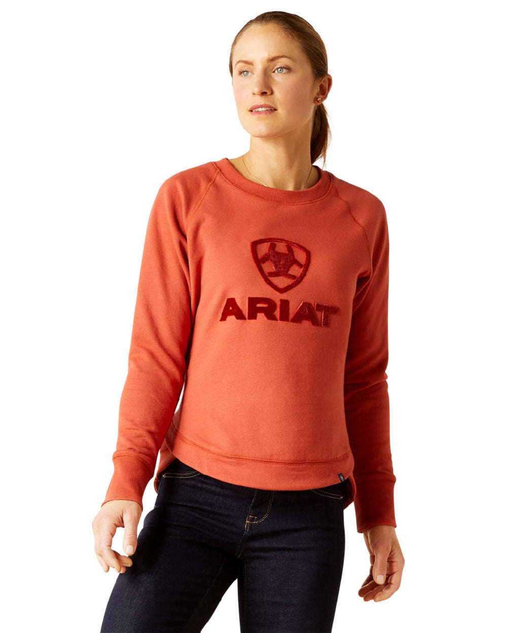 Ariat Womens Benicia Sweatshirt in Burnt Brick 