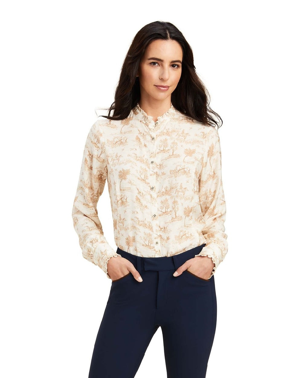 Toile Ariat Womens Clarion Blouse on White background 