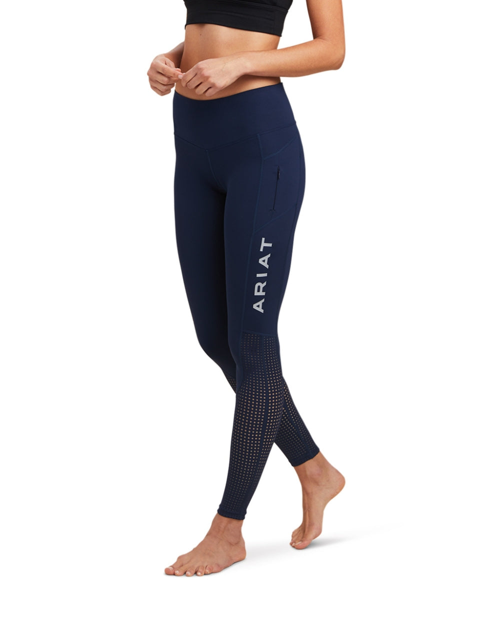 Ariat Womens Eos Full Seat Tights in Navy 
