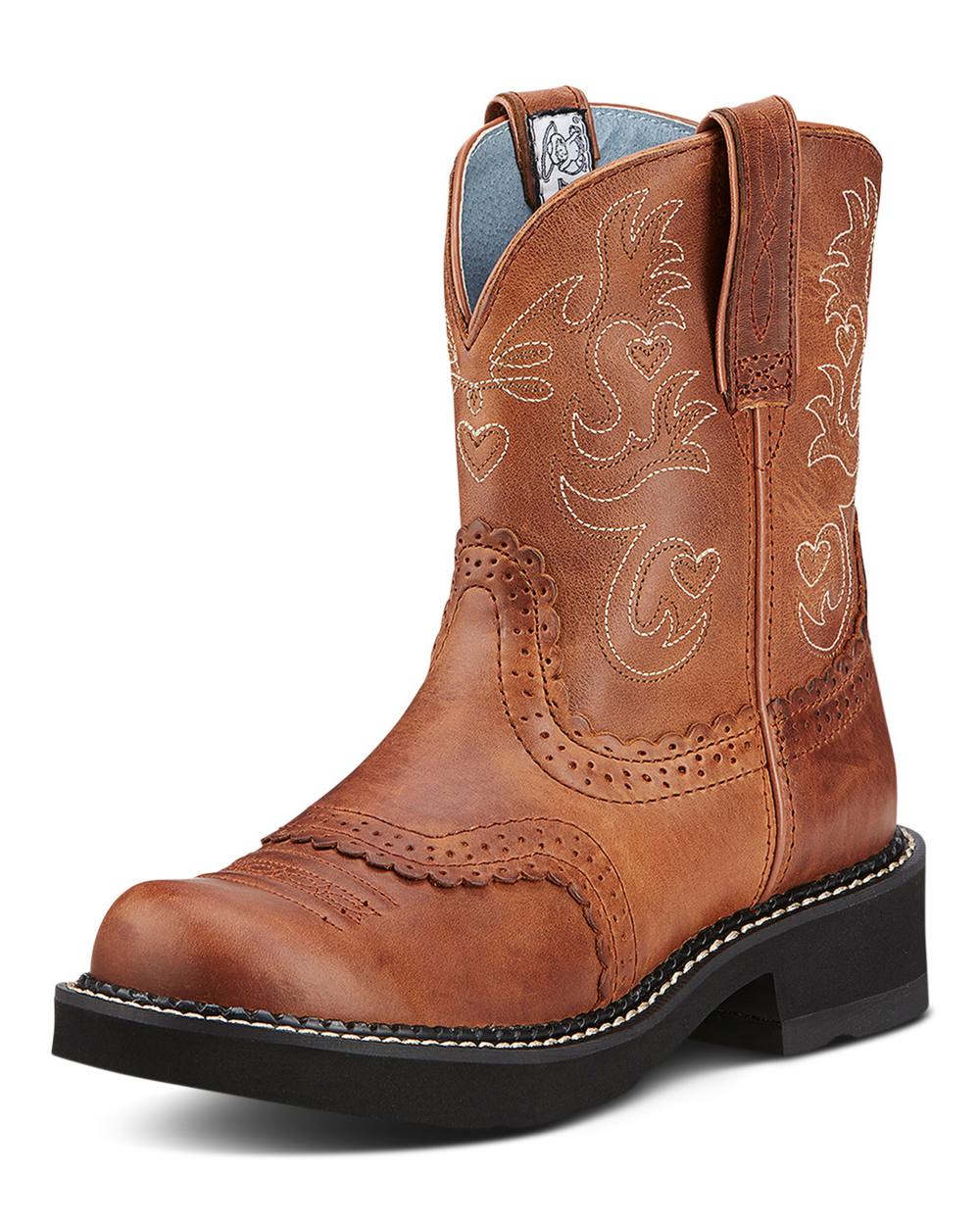 Ariat Womens Fatbaby Saddle Western Boot in Brown