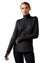 Ariat Womens Gridwork 1/4 Zip Base Layer in Black #colour_black