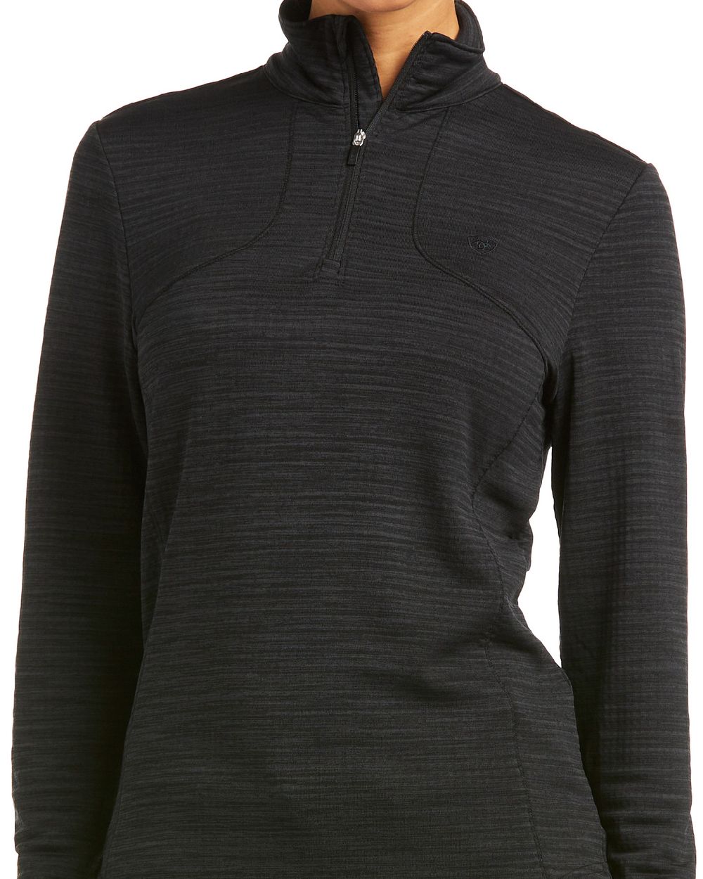 Ariat Womens Gridwork 1/4 Zip Base Layer in Black 