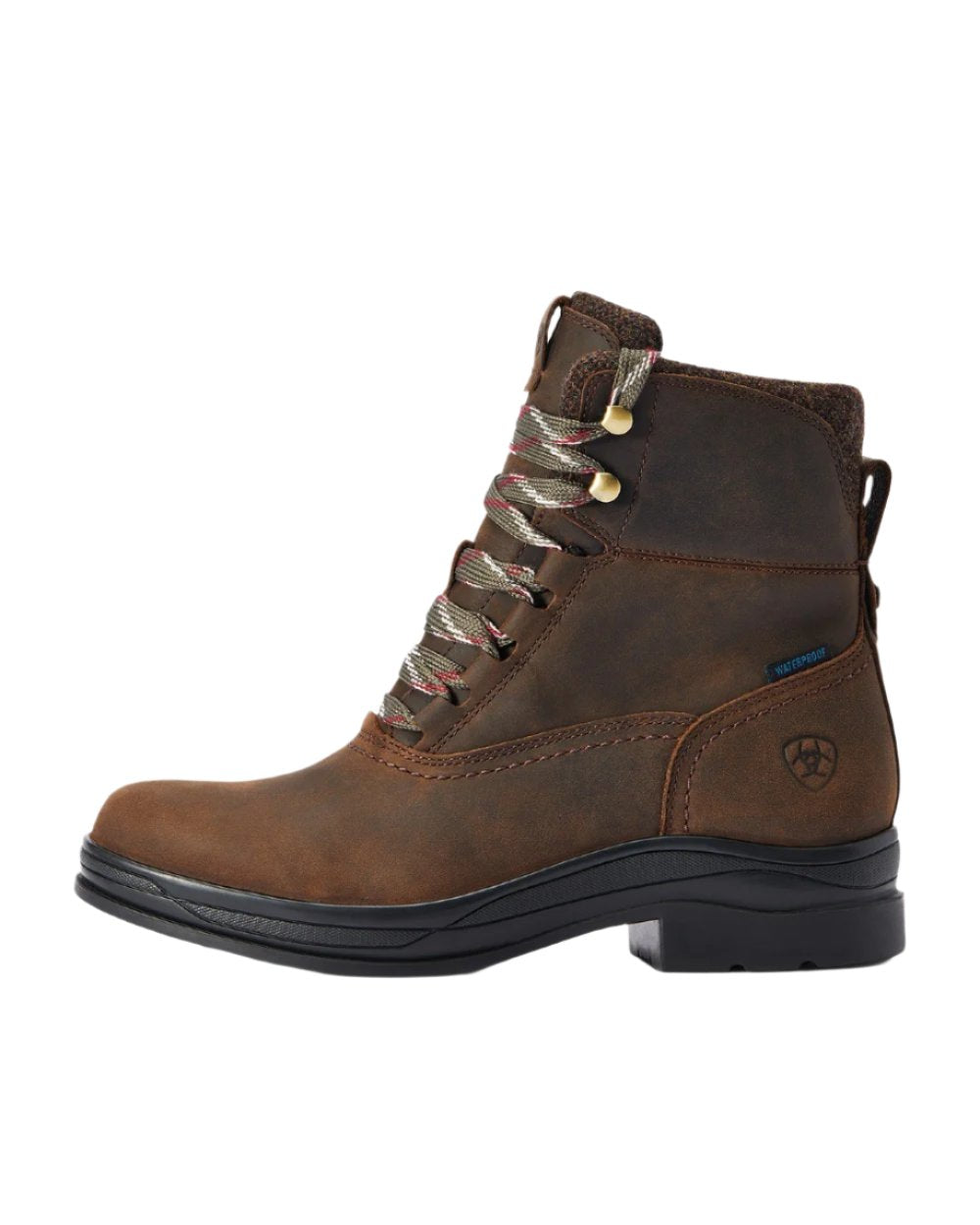 Ariat Womens Harper Waterproof Boots in Chocolate Willow 