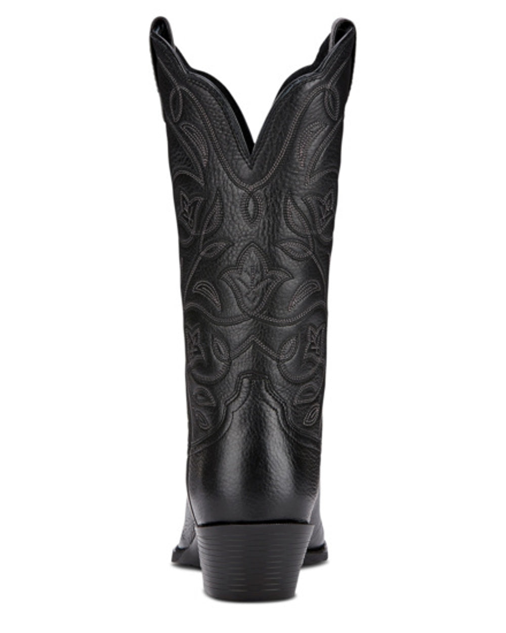 Ariat Womens Heritage R Toe Western Boot in Black Deertan 