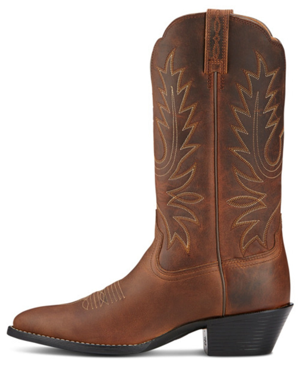 Ariat Womens Heritage R Toe Western Boot in Distressed Brown 