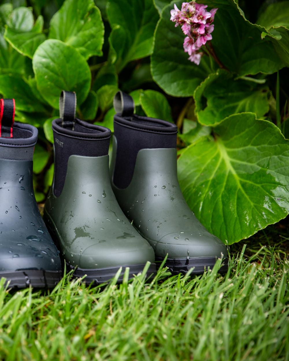 Ariat Womens Kelmarsh Shortie Rubber Boots in Dark Olive 