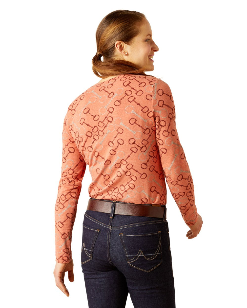 Ariat Womens Long Sleeve T-Shirt in Burnt Brick