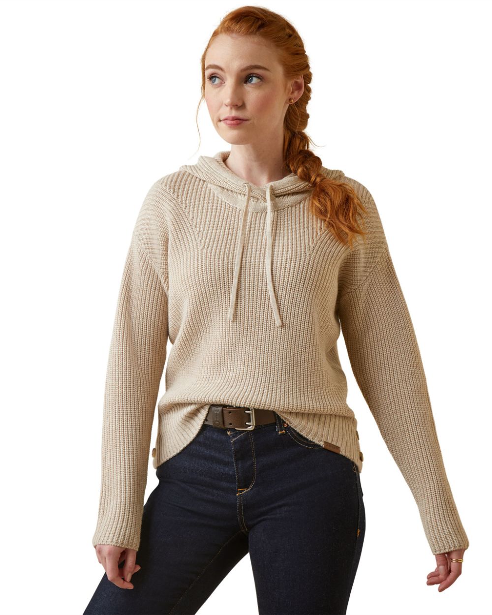 Ariat Womens Los Altos Sweater in Oatmeal heather 