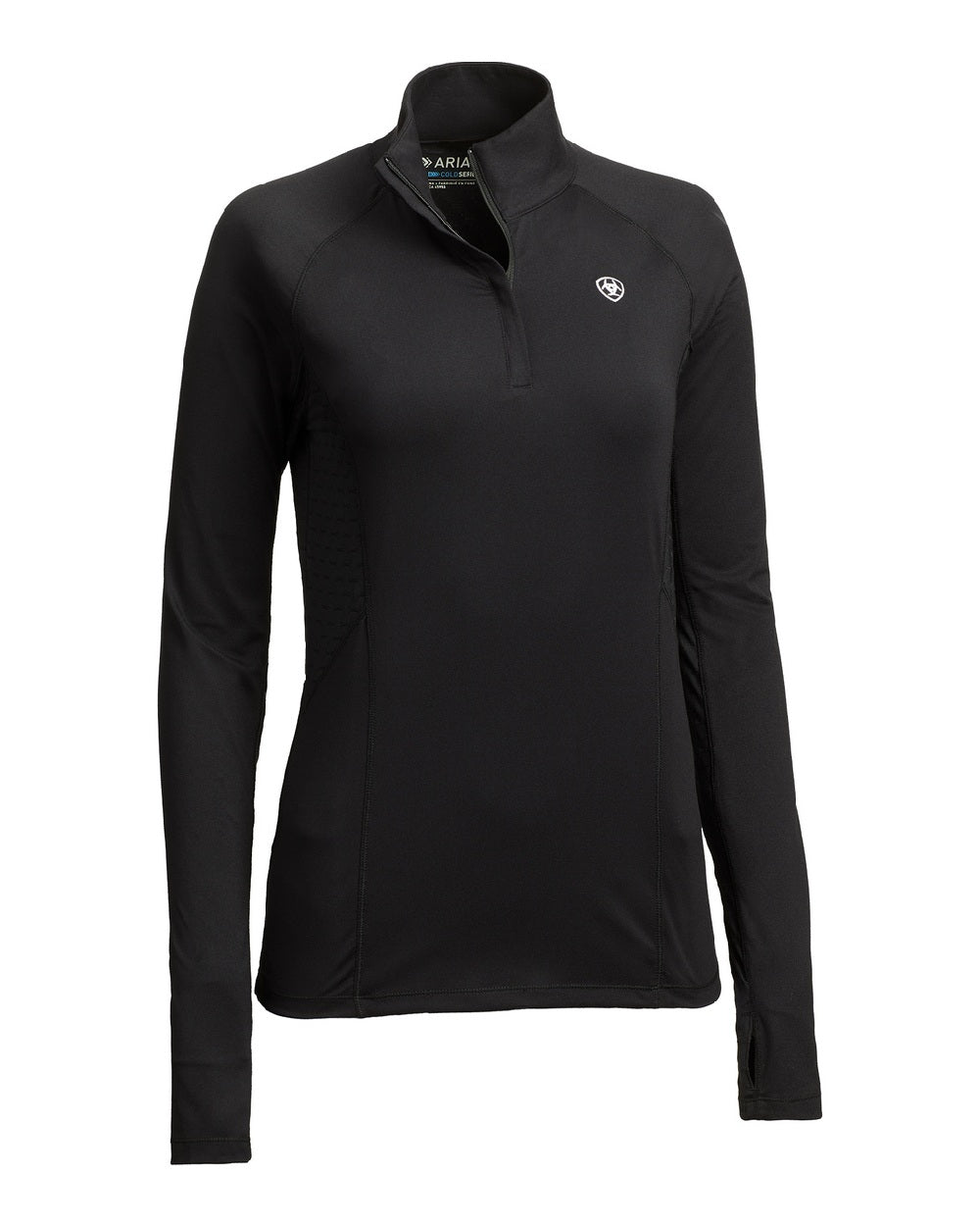 Ariat Womens Lowell 2.0 1/4 Zip Long Sleeve Base Layer in Black 