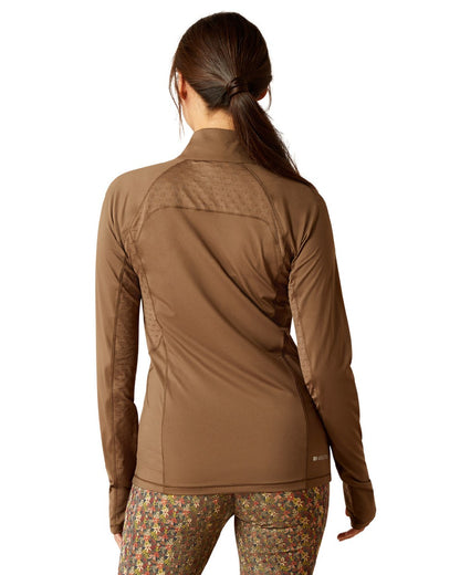 Ariat Womens Lowell 2.0 1/4 Zip Long Sleeve Base Layer in Canteen 