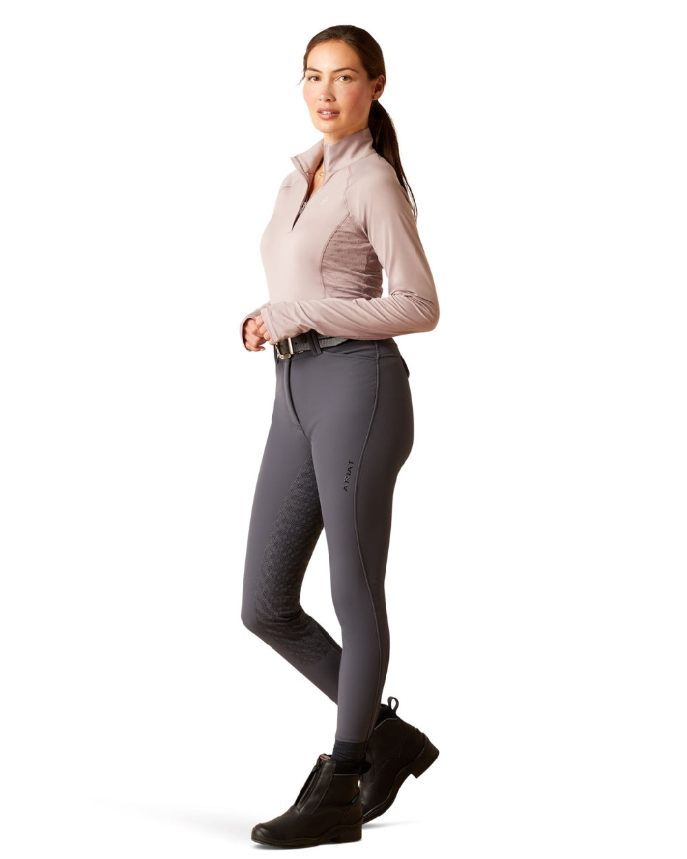 Ariat Womens Lowell 2.0 1/4 Zip Long Sleeve Base Layer in Quail 
