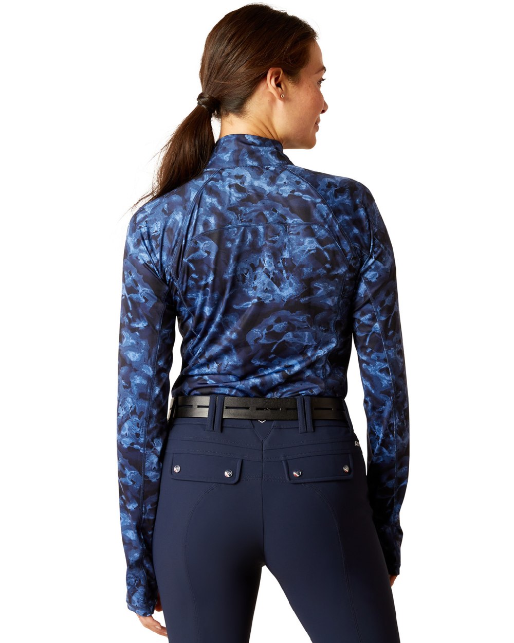 Ariat Womens Lowell 2.0 1/4 Zip Long Sleeve Base Layer in Stormy Skies 
