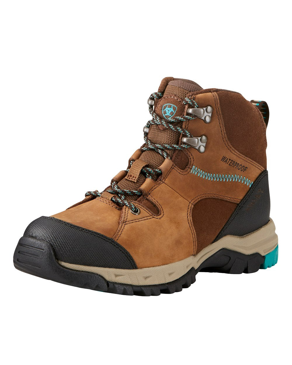 Ariat Womens Skyline Mid Waterproof Boots in Distressed Brown 