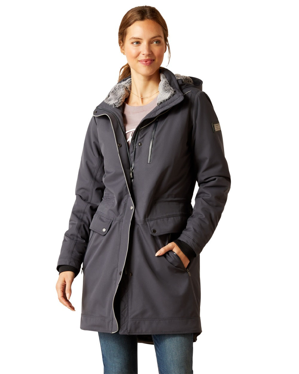 Ariat Womens Tempest Waterproof Insulated Parka in Ebony 