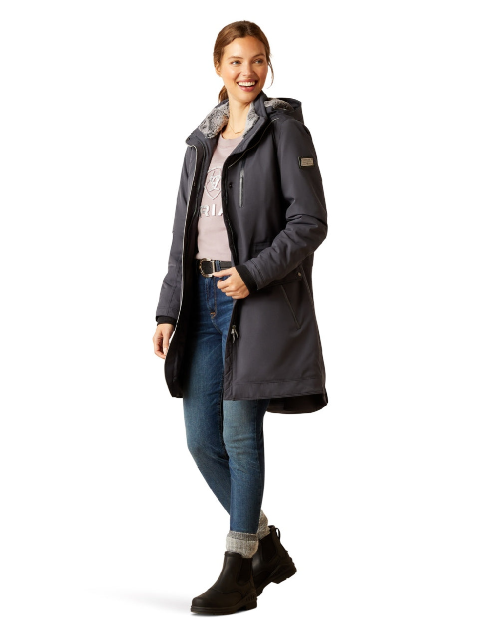 Ariat Womens Tempest Waterproof Insulated Parka in Ebony 