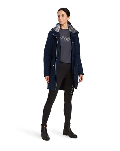 Ariat Womens Tempest Waterproof Insulated Parka in Navy 
