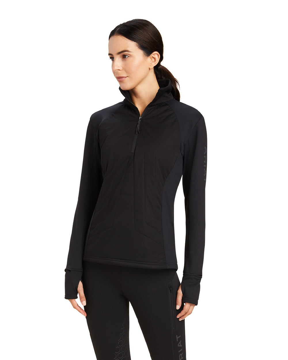 Ariat Womens Venture 1/2 Zip Sweatshirt in Black