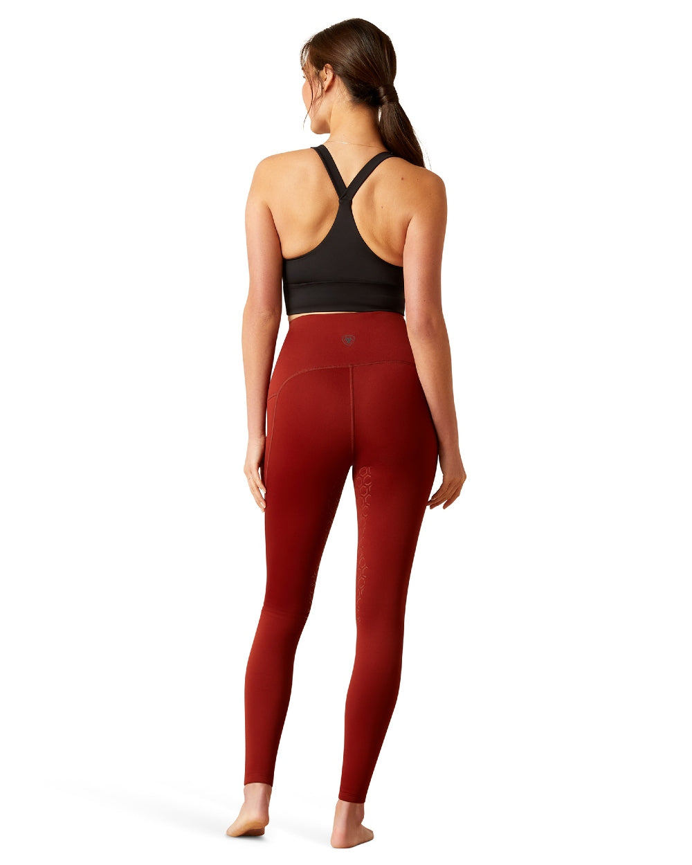 Ariat Womens Venture Thermal Half Grip Tights in Fired Brick 