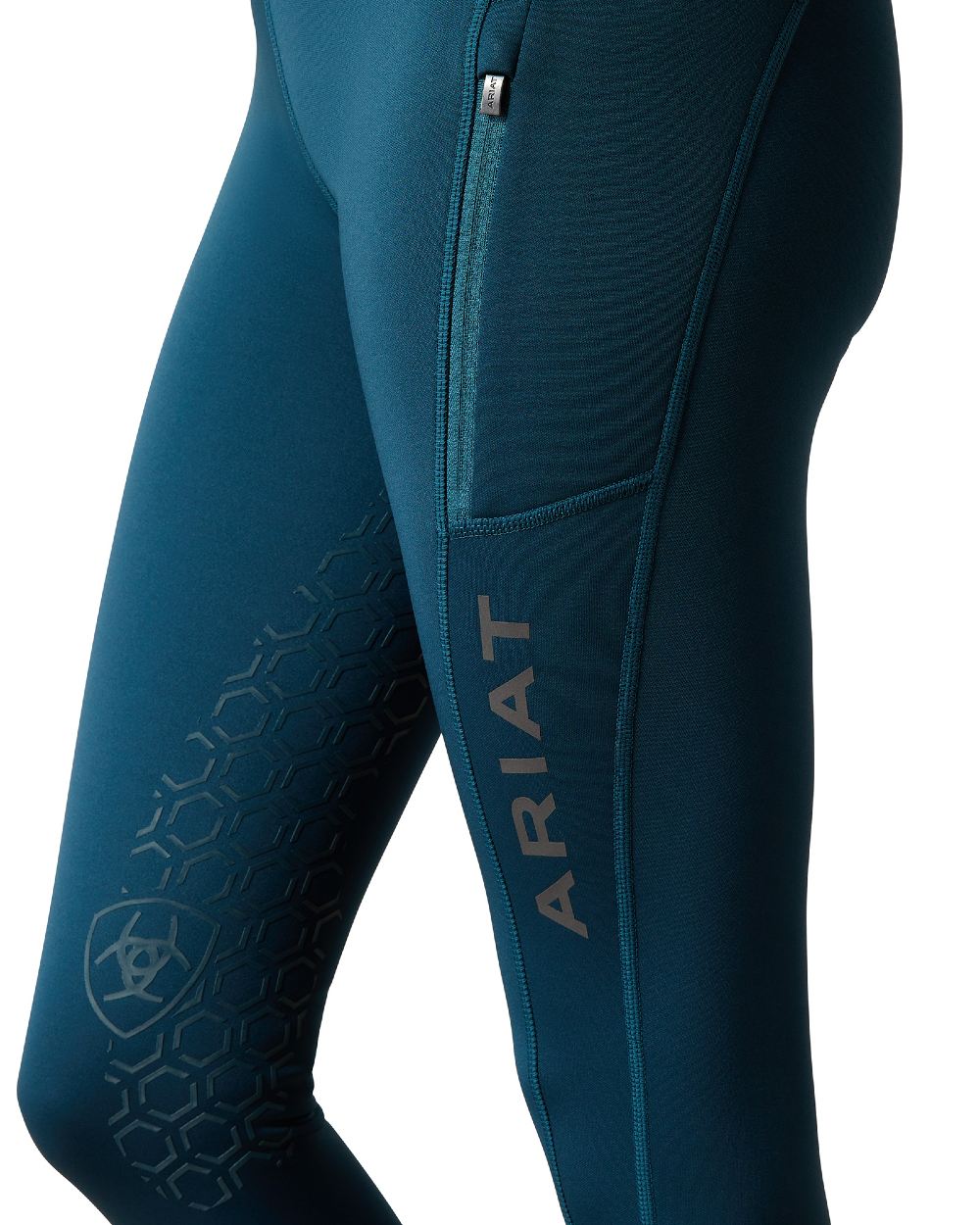 Ariat Womens Venture Thermal Half Grip Tights in Reflecting Pond 