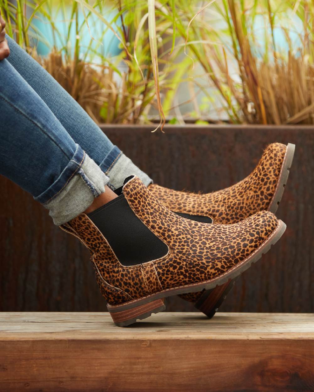 Ariat Womens Wexford Chelsea Boots in Cheetah Hair On 