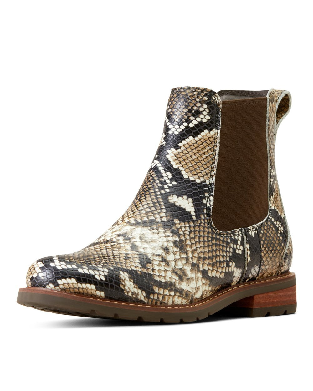 Ariat Womens Wexford Chelsea Boots in Snake Print 