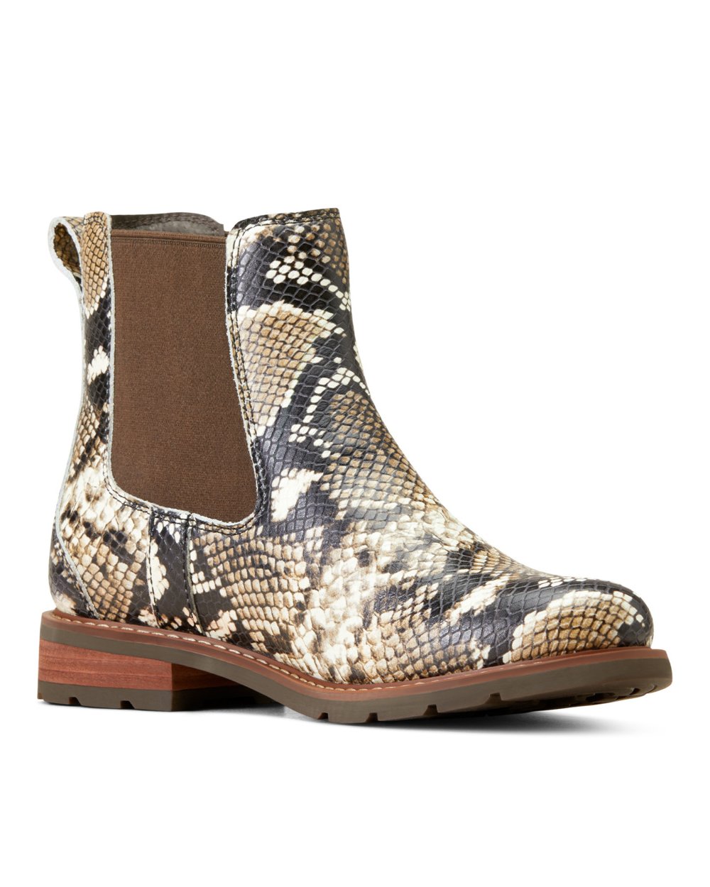 Ariat Womens Wexford Chelsea Boots in Snake Print 