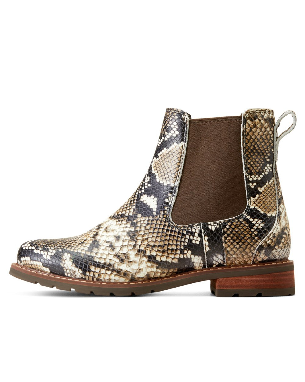 Ariat Womens Wexford Chelsea Boots in Snake Print 