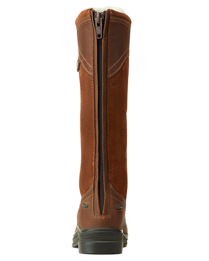 Dark Brown coloured Ariat Wythburn Tall Waterproof Boots on white background 
